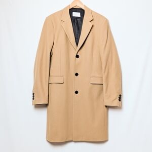 SANDRO Wool + Cashmere Coat Tan Light Brown Brown M Medium